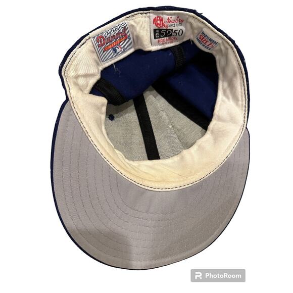 Chicago Cubs Vintage New Era Fitted Hat Sz 7 1/8 59FIFTY USA Pro Model - Picture 5 of 6